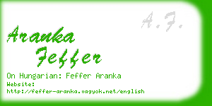 aranka feffer business card